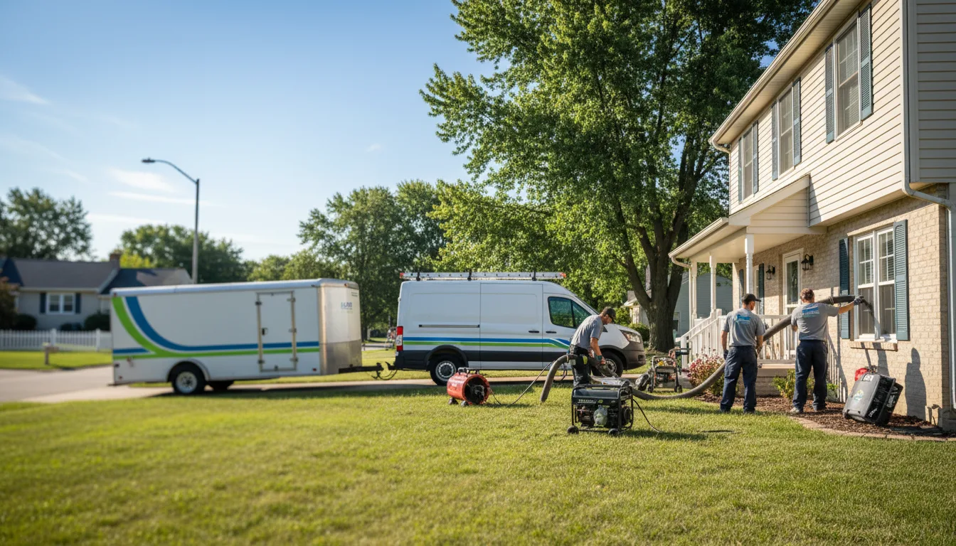 Flooded Basement Restoration And Cleanup With Repair in Burgoon, OH near me
